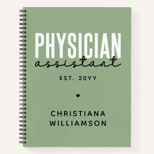 Carnet Médecin personnalisé Assistant PA Graduation (Devant)
