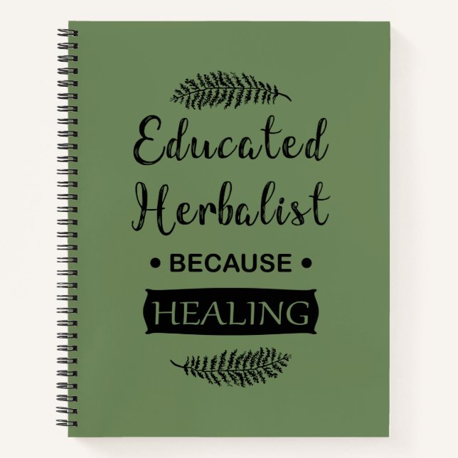 Carnet Médecine naturelle herbaliste instruite (Devant)