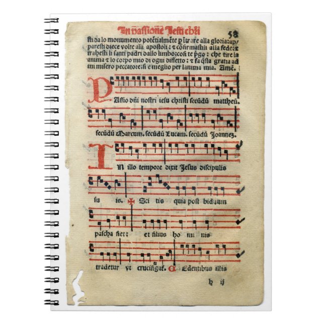 Carnet médiéval de score de musique (Devant)