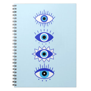 Carnet Méditation de l'énergie du mal bleu Hamsa Mystical