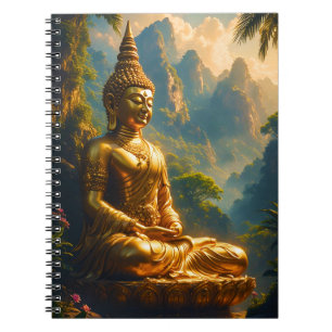 Carnet Méditation dorée dans les sommets thaïlandais