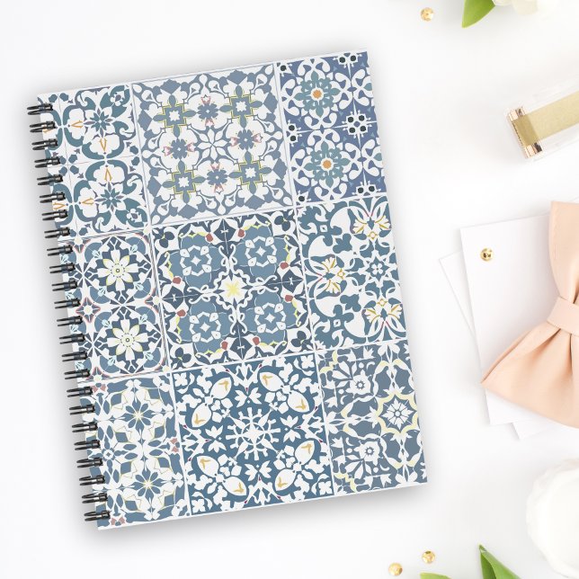 Carnet Mediterranean Tiles, Moroccan, Majolica, Azulejo (Créateur téléchargé)