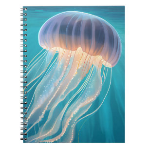 Carnet Méduse bleue Peinture d'animal océanique