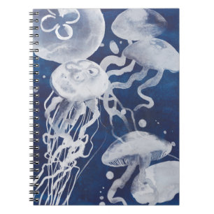 Carnet Méduses sur l'arrière - plan de marine