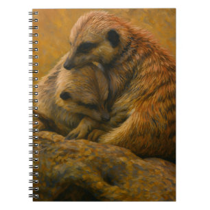 Carnet Meerkat Cuddle - Peinture faunique tonique Terre