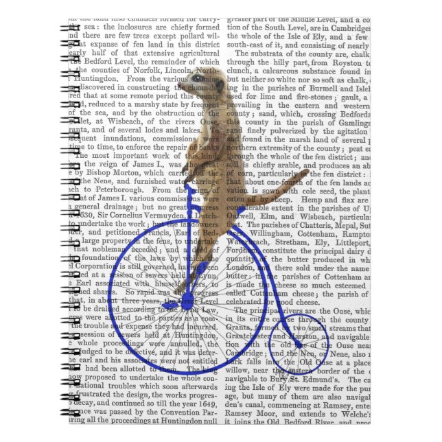 Carnet Meerkat Sur Blue Penny Farthing (Devant)