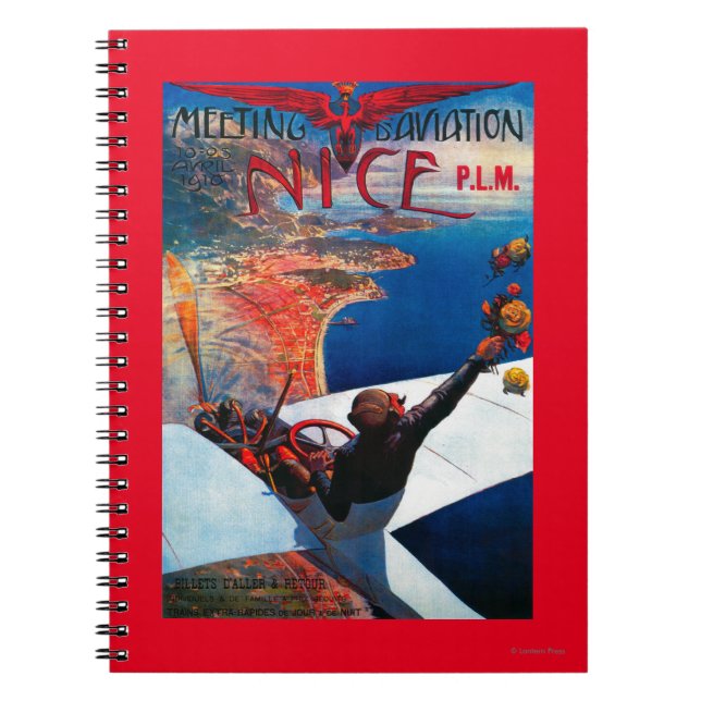 Carnet Meeting D'Aviation à Nice, France Poster (Devant)
