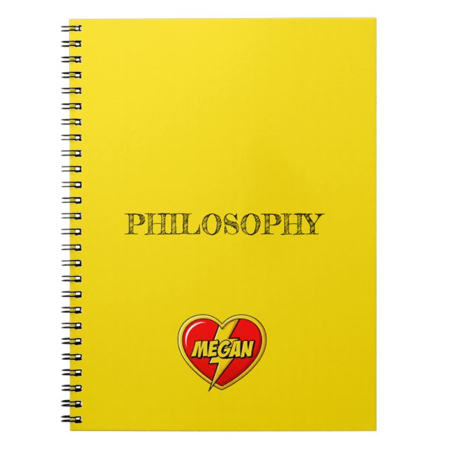 Carnet Megan jaune (Devant)