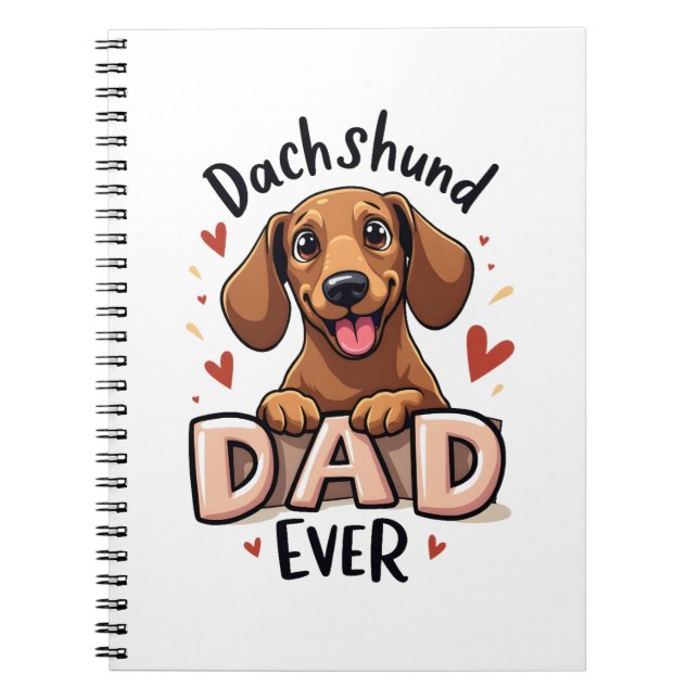 Carnet Meilleur Dachshund Papa Jamais T Chemise (Devant)