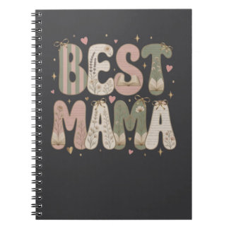 Carnet Meilleur design floral littéraire de maman
