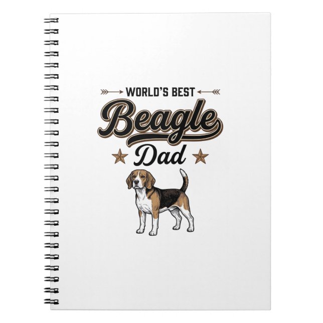 Carnet Meilleur Papa Beagle du Monde Chien Vintage (Devant)