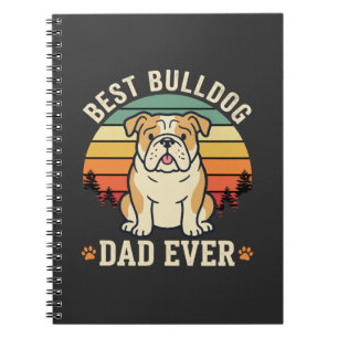Carnet Meilleur papa bouledogue de tous les temps vecteur