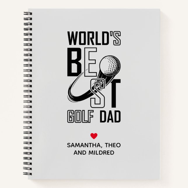 Carnet Meilleur papa de golf au monde - Drôle et pensant  (Devant)