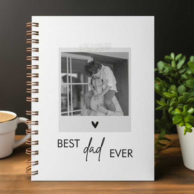 Carnet Meilleur papa jamais minimaliste photo (Créateur téléchargé)