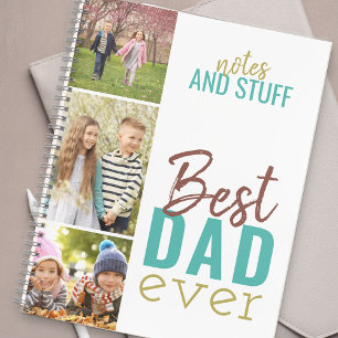Carnet Meilleur Papa Jamais Personnalisé 3 Bande Photo
