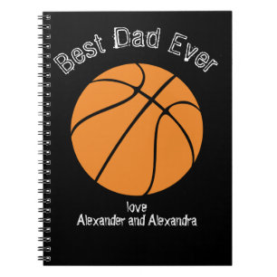 Carnet Meilleur papa Jour Basketball Distorsion du texte
