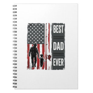 Carnet Meilleur Papa Pêche Drapeau Vintage Vector Design_