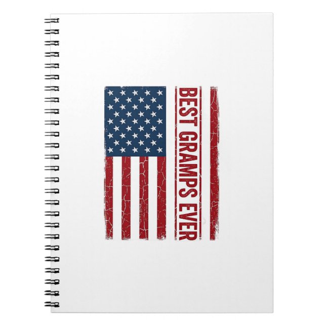 Carnet Meilleur Papi Patriote Drapeau Vector Design_1 (Devant)