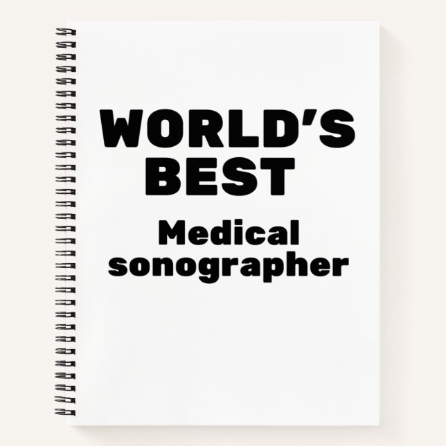 Carnet Meilleur Sonographe Médicale du monde (Devant)