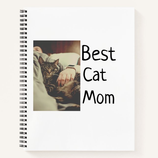Carnet Meilleure maman chat papa ajouter chat photo nom c (Devant)