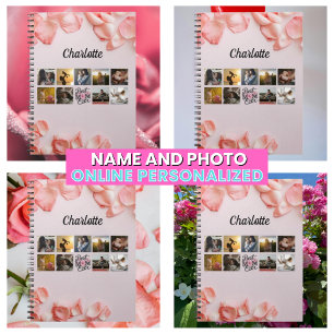 Carnet Meilleure Maman Collage de Photos avec Texte Flora