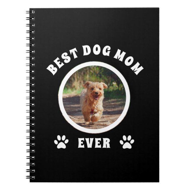 Carnet Meilleure maman de chien jamais personnalisée Phot (Devant)