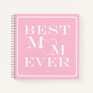 Carnet "Meilleure maman jamais" Élégant, mignon coeur bla
