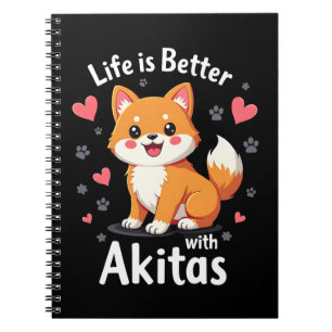 Carnet Meilleure vie avec Akita Débardeur