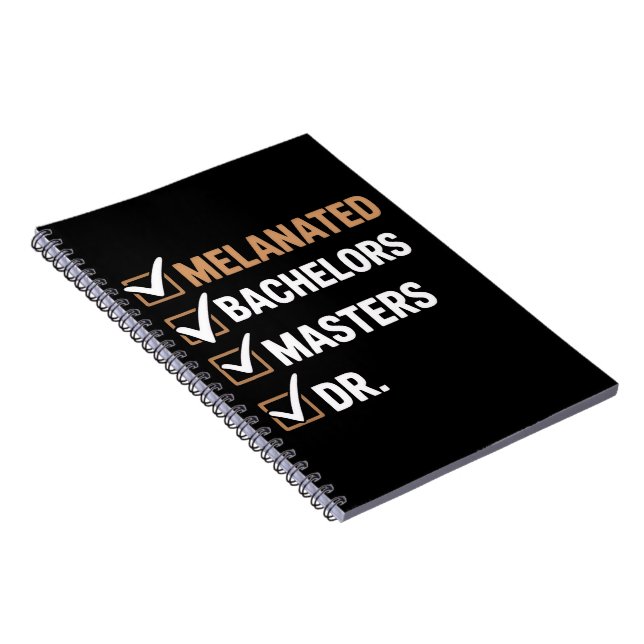 Carnet Melanated Doctorate Graduation PhD EDD Bachelor  (Côté Droit)