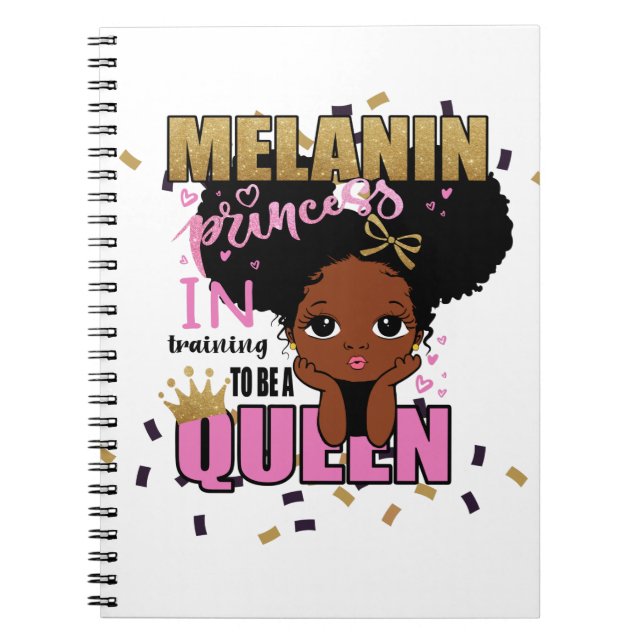 Carnet Melanin Princess Training To Be Queen Lilibet Cade (Devant)