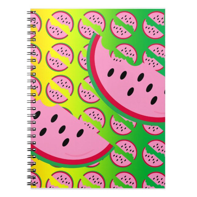 Carnet Melon Mania Fun Rainbow Watermelon Motif (Devant)