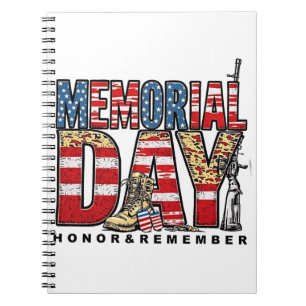 Carnet Mémorial Day Honor & Souvenez-vous du drapeau amér