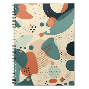 Carnet Memphis Bloc de Couleur Abstrait Navy Orange Sarce