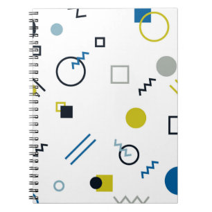 Carnet Memphis, cool, tendance, art géométrique moderne