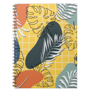 Carnet Memphis été sans soudure motif, formes abstraites 