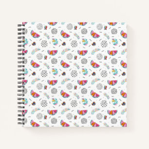 Carnet Memphis Style Motif d'été tropical