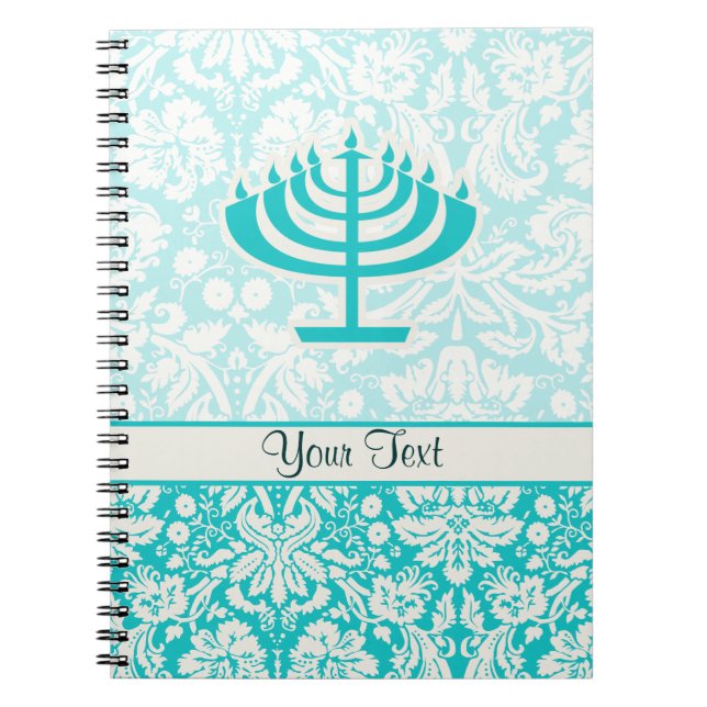 Carnet Menorah turquoise (Devant)
