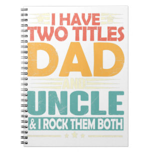 Carnet Mens J'Ai Deux Titres Papa Et Oncle Fantastiques P