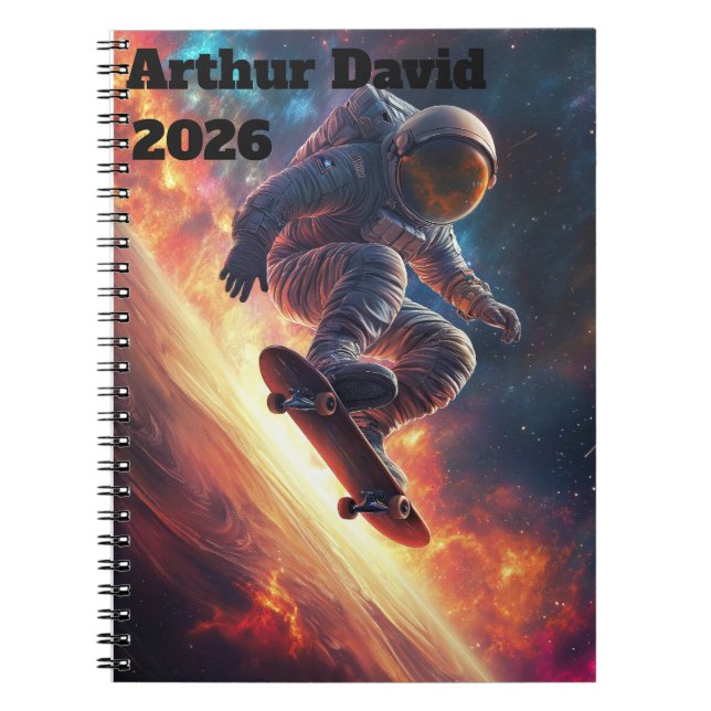 Carnet Men's Personalised 2026 Spiral Photo Notebook (Devant)