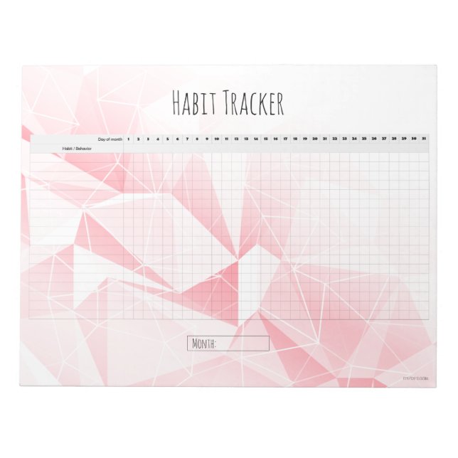 Carnet mensuel modifiable pour le suivi des habitu (Devant)
