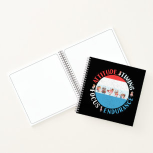 Carnet Mentalité de joueur de baseball - Rouge Blanc Bleu