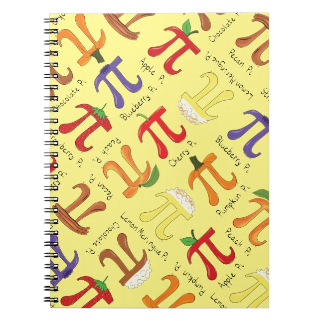 Carnet Menu Symbole Pi Prof de Maths Mignon (Devant)