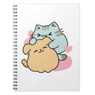 Carnet Meow & Woof Perfect Together - Cute Cat and Dog