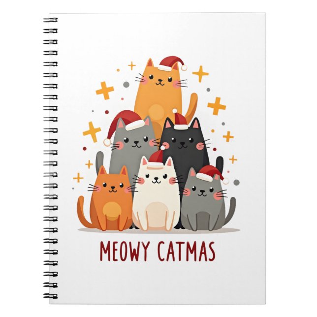 Carnet Meowy Catmas Cat Christmas Tree Xmas (1) (Devant)