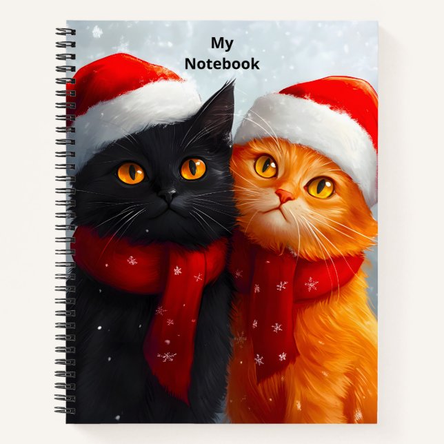 Carnet Meowy Christmas Winter Love (Devant)