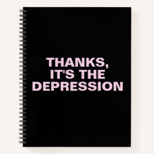 Carnet Merci C'est le Slogan Sarcastique rose de la dépre