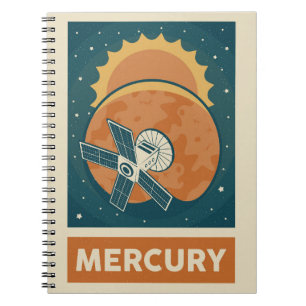 Carnet Mercure Retro Galaxy Satellite