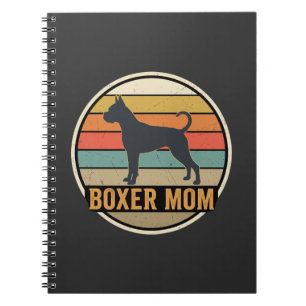 Carnet Mère Boxer Rétro Coucher de Soleil Chien