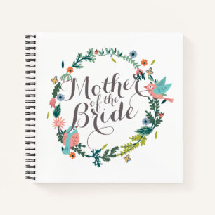 Carnet Mère de la mariée Floral Wreath Mariage Notebook
