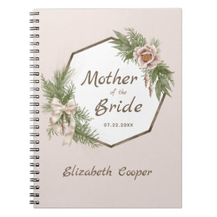 Carnet Mère de la mariée rose pâle
